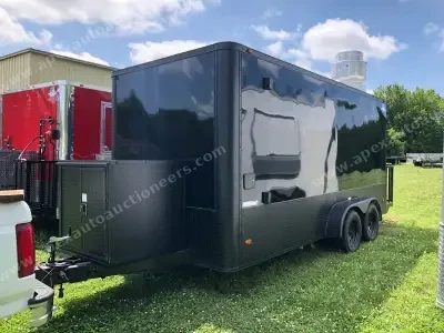 2025 Fully Equipped Food Trailer 7x16 Black-Out
